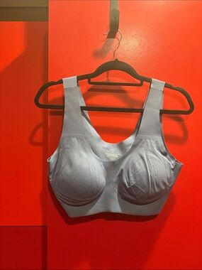 knix Powder Blue Seamless Support Bra with Wide Straps